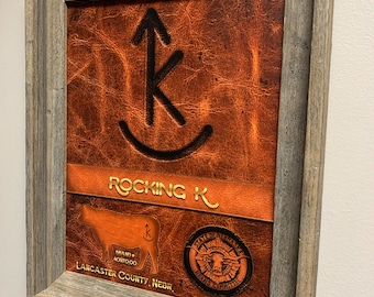 Cattle Brand Framed Prints Nebraska Custom Made Family Cattle or Horse Brand Rustic Barnwood Framed Western Ranch Sign Gift With Your Brand