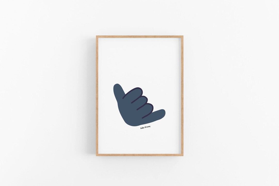 Shaka Hand Art Print Shaka Hand Digital Prints Printable - Etsy
