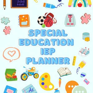 Customizable Special Education Teacher IEP Planner