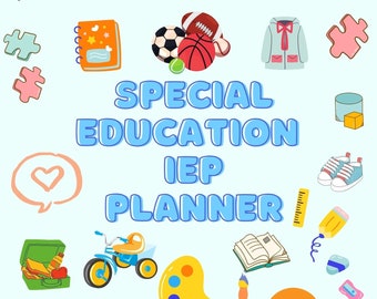Customizable Special Education Teacher IEP Planner