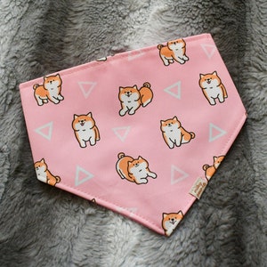 Playful Shiba Pet Bandana - Reversible Bandana - Dog Bandana - Cat Bandana - Pet Accessories
