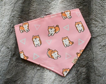 Pañuelo para mascotas Shiba Inu juguetón - Pañuelo reversible - Pañuelo para perro - Pañuelo para gato - Accesorios para mascotas