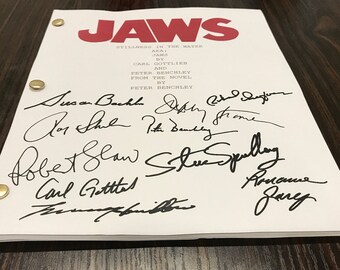 Jaws Movie Script Signed Autographed Reprint Full Screenplay Full Script