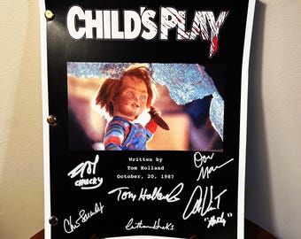 Child's Play Signed Autographed Script Full Screenplay Full Script Reprint Don Mancini Horror Film Classic Horror Chucky