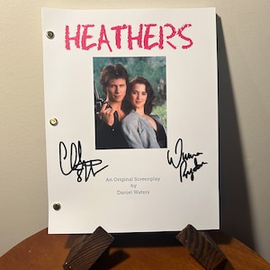 Heathers Movie Script Autographed Script Full Screenplay Full Script Reprint Horror Movie Winona Ryder Christian Slater