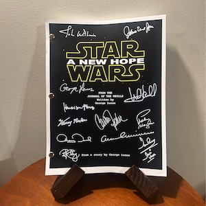 Star Wars A New Hope Movie Script Autographed Signed Reprint Full Screenplay Full Script George Lucas