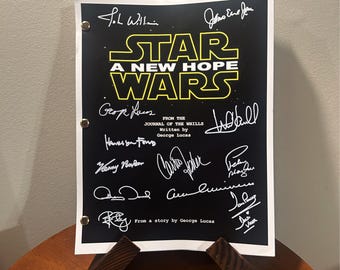 Star Wars A New Hope Movie Script Autographed Signed Reprint Full Screenplay Full Script George Lucas