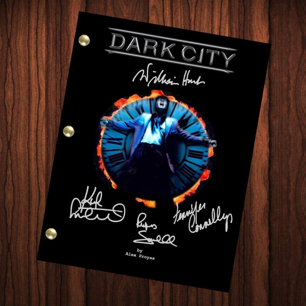 Dark City Movie Autographed Signed Script Reprint Rufus Sewell Cast Signed Autograph Jennifer Connelly Kiefer Sutherland William Hurt