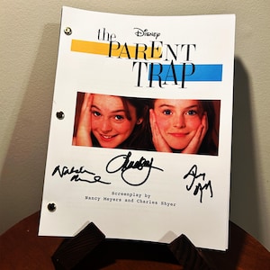 The Parent Trap Signed Autographed Script Full Screenplay Full Script Reprint Lindsay Lohan Hallie Parker and Annie James