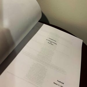 May include: A white page with the title "Tombstone" and the text "An original screenplay by Kevin Jarre". The page also includes the text "Fourth draft March 15, 1993".