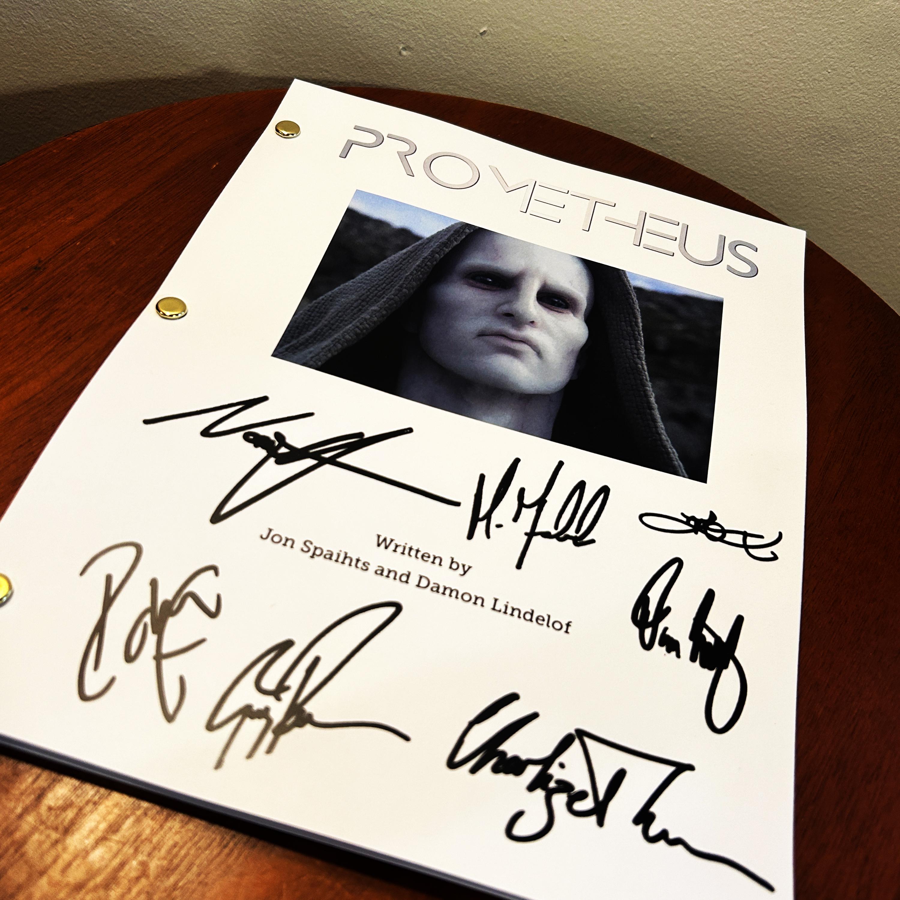 Prometheus Signed Autographed Script Full Screenplay Full Script ...