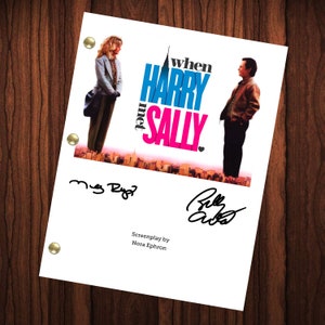 When Harry Met Sally Movie Autographed Signed Script Reprint Cast Signed Autograph Reprint Billy Crystal Meg Ryan