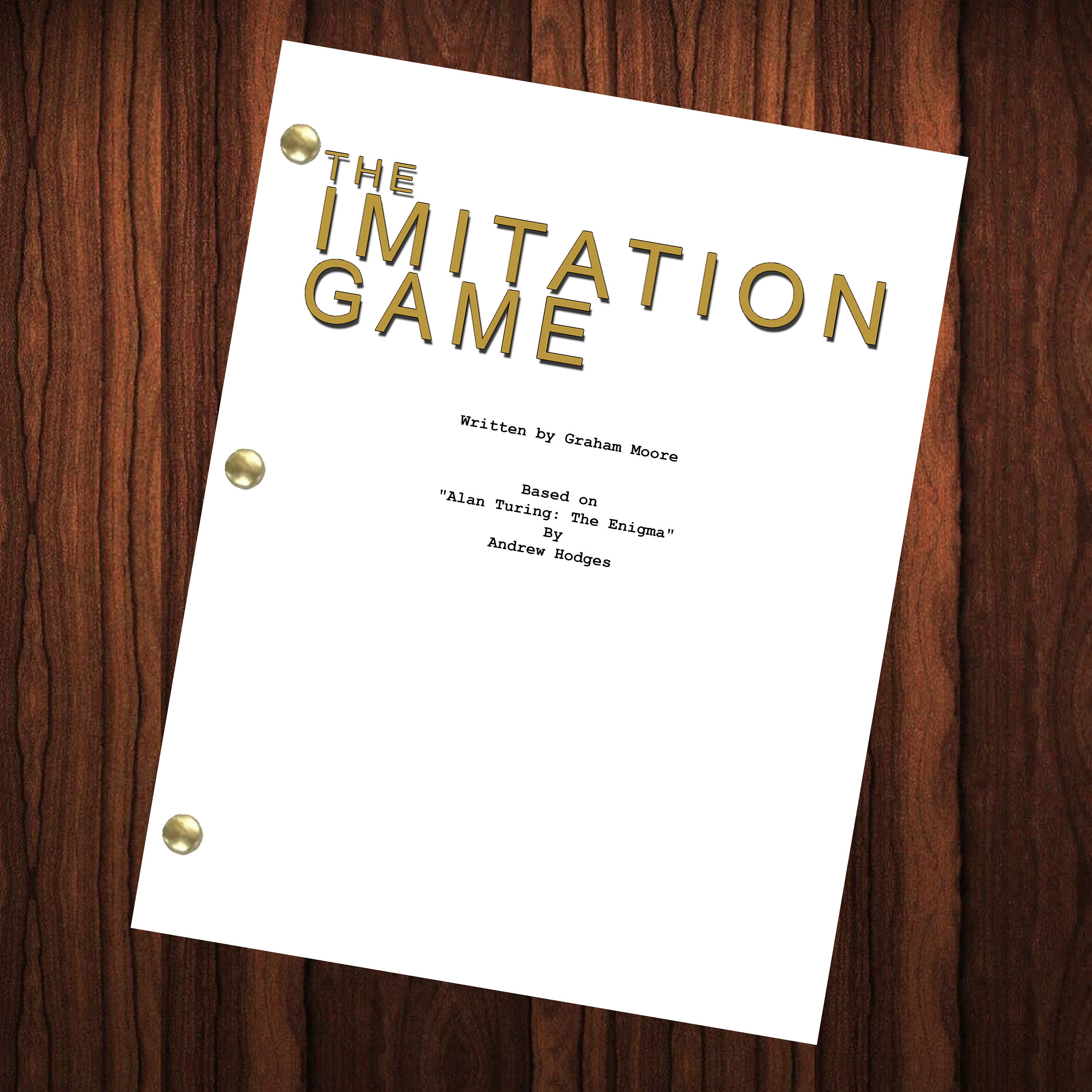 The Imitation Game Movie Script Reprint Full Screenplay Full