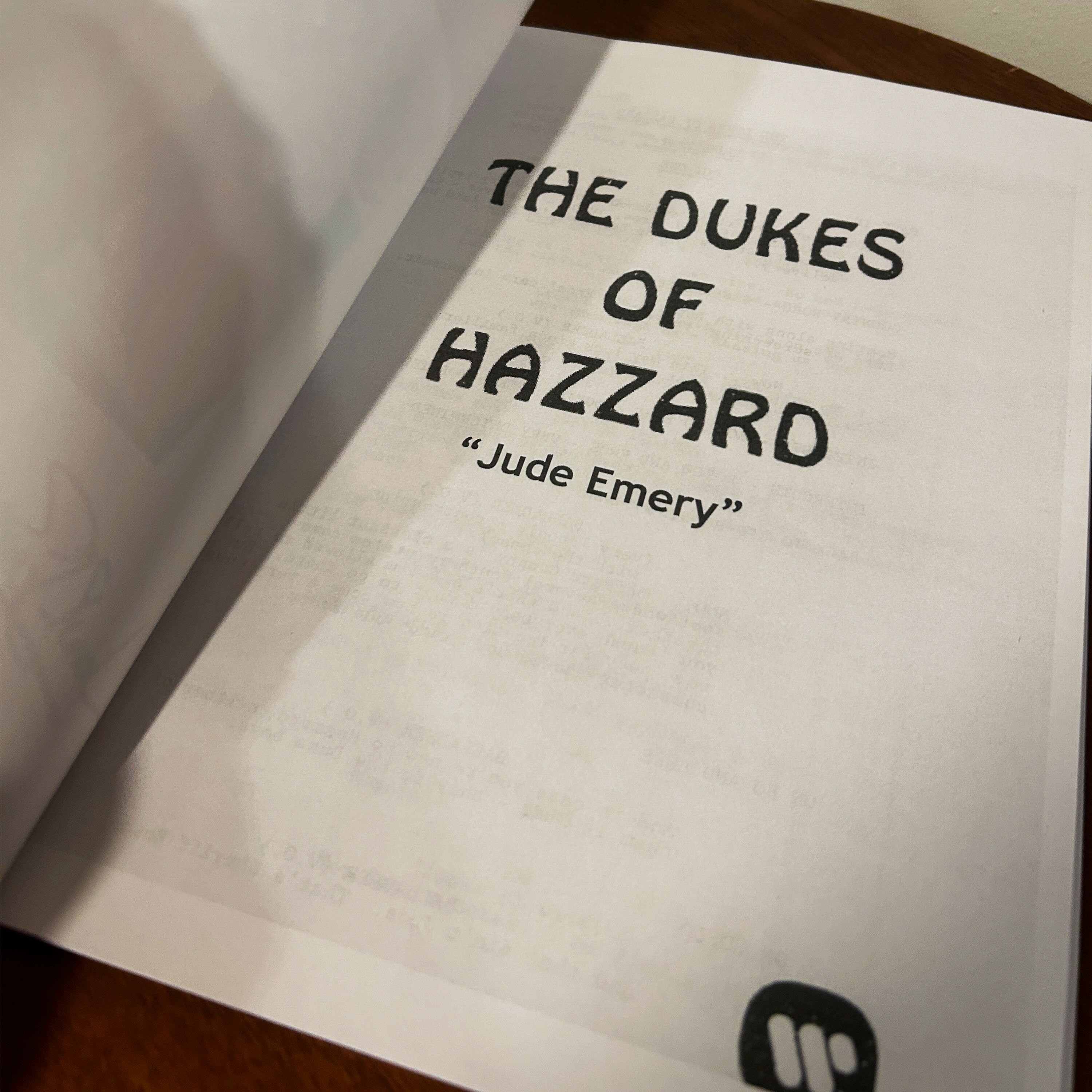 The Duke Script The Dukes of Hazzard TV Show Script Signed Autographed Reprint