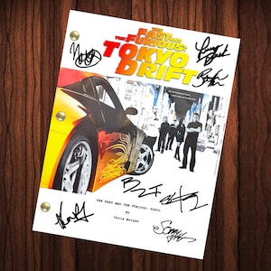 The Fast And Furious Autographed Signed Script Reprint Tokyo Drift Autograph Reprint Full Screenplay