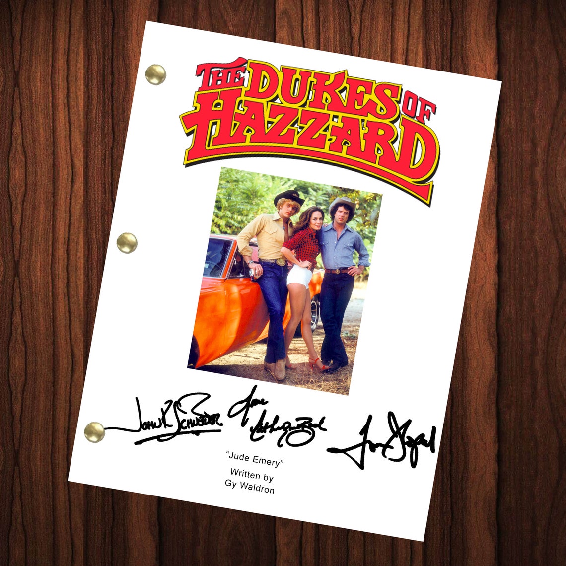 The Duke Script The Dukes of Hazzard TV Show Script Signed Autographed Reprint jude ...