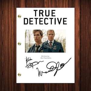 Echter Detektiv Signiert Autogramm Nachdruck Skript Vollständiges Drehbuch Pilot Episode Matthew Mcconaughey Woody Harrelson