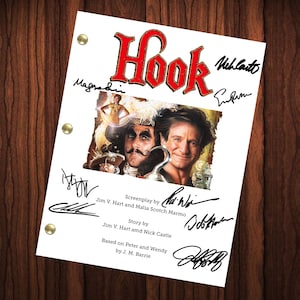 Hook Signed Autographed Script Full Screenplay Full Script Reprint Robin William
