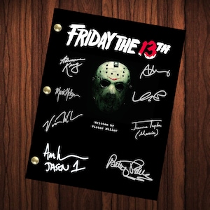 Friday The 13th Signed Autographed Script Full Screenplay Full Script Reprint