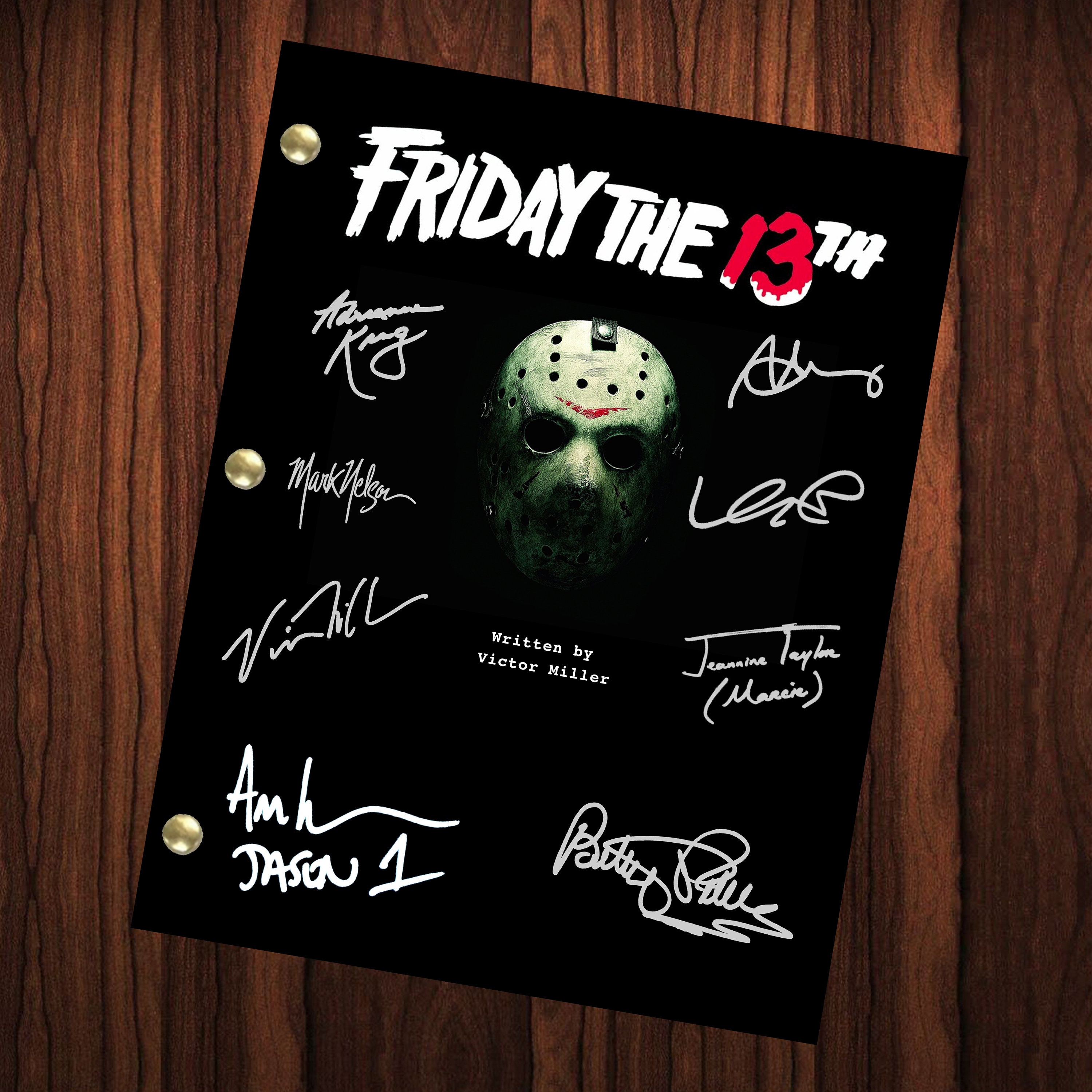Friday the 13th Signed Autographed Script Full Screenplay Full Script ...