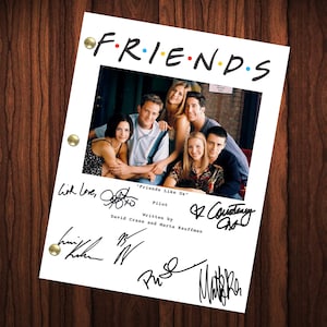 Matthaewe Perry Freunde signierte Handschrift Drehbuch Vollständiges Drehbuch Nachdruck Jennifer Aniston Courteney Cox Lisa Kudrow Freunde