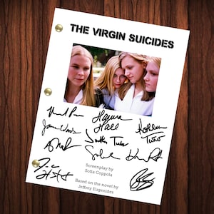 The Virgin Suicides Movie Script Autographed Script Full Screenplay Full Script Reprint Cast Signed