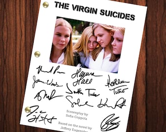 The Virgin Suicides Movie Script Autographed Script Full Screenplay Full Script Reprint Cast Signed