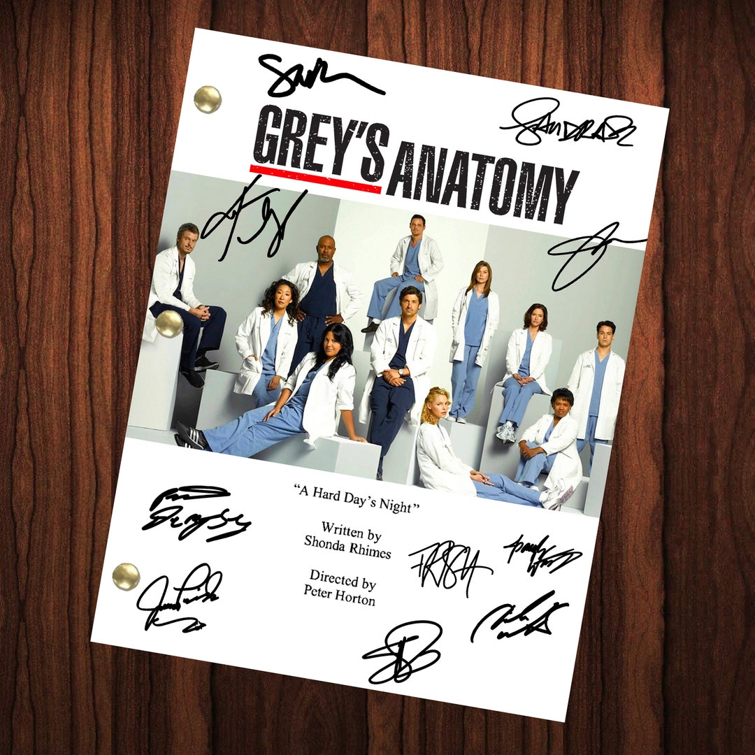 Greys Anatomy Signed Autographed Script Full Screenplay Full Script ...