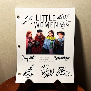 Little Women Autographed Signed Movie Script Reprint Full Screenplay Full Script Saoirse Ronan Emma Watson Florence Pugh Timothée Chalamet