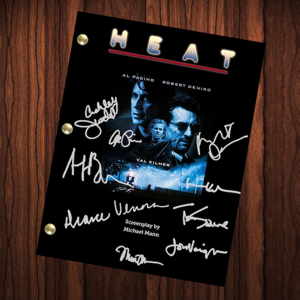 Heat Movie Autographed Signed Movie Script Reprint Full Screenplay Full Script Al Pacino Michael Mann