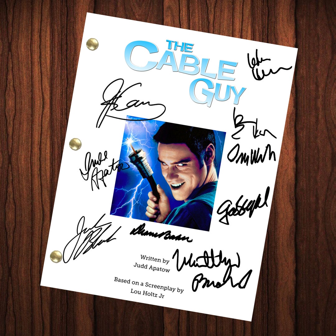 The Cable Guy Movie Autographed Signed Movie Script Reprint Etsy