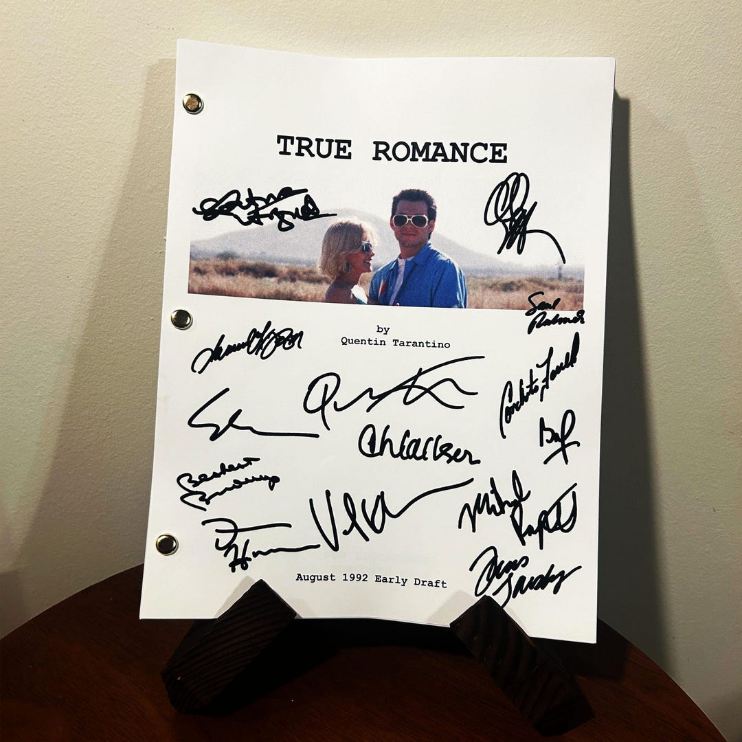 True Romance Autographed Signed Movie Script Reprint Full Screenplay ...