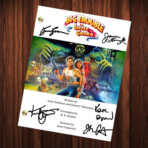 Big Trouble In Little China  Movie Autographed Signed Movie Script Reprint Full Screenplay