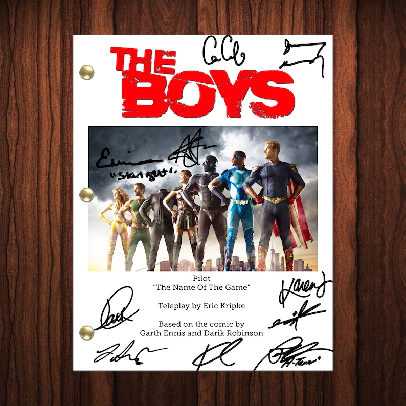 For The Boy Script The Boys Signed Autographed Script Full Screenplay Full Script Reprint ...