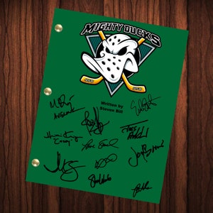 The Mighty Ducks Signed Autographed Script Full Screenplay Full Script Reprint The Mighty Ducks Movie
