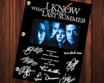 Sé lo que hiciste el verano pasado Guión autografiado Reimpresión Guión firmado