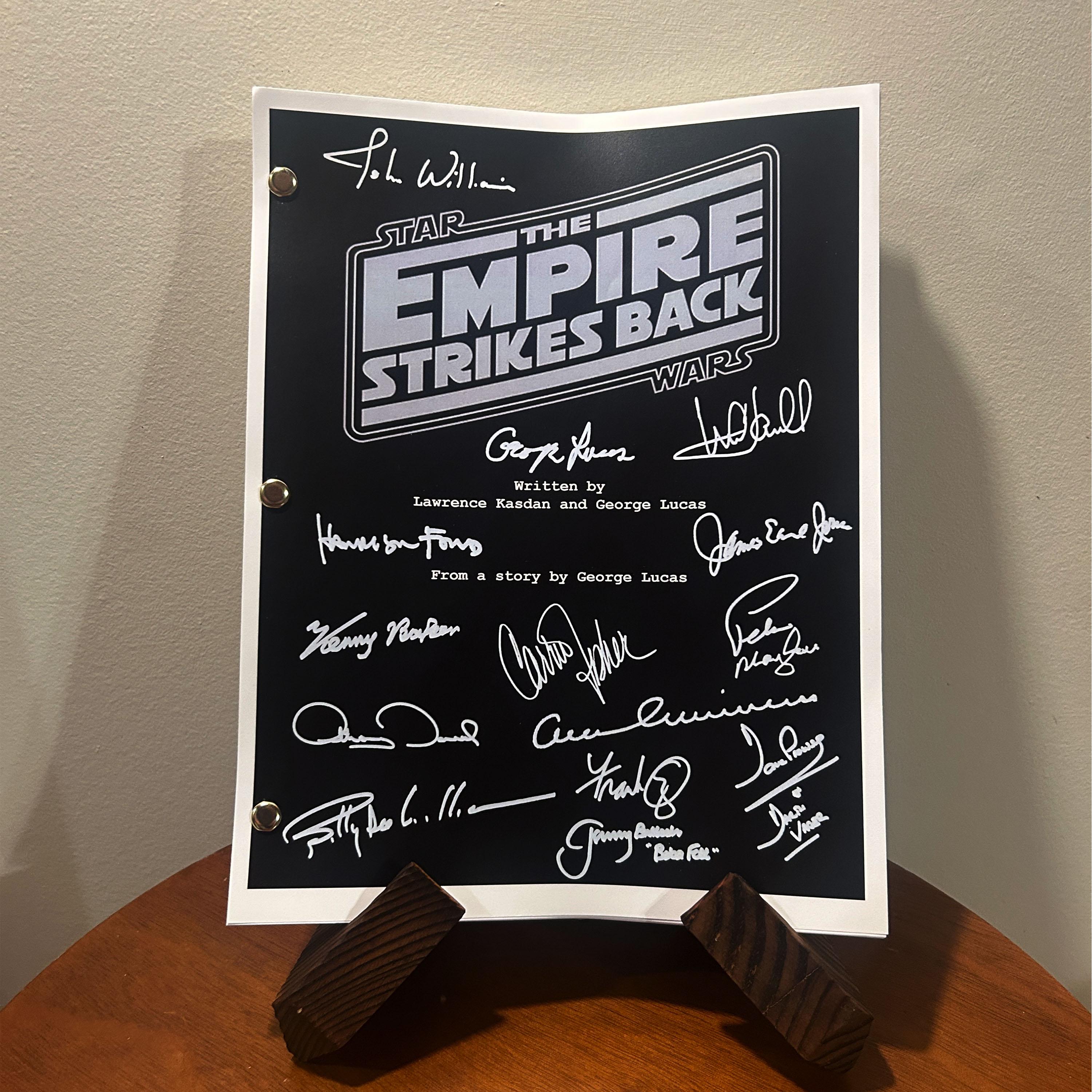 Star Wars Movie Script Autographed Signed Reprint Full Screenplay Full Script Star Wars The Empire Strikes Back Cast Signed