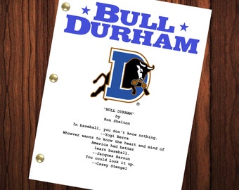 Bull Durham Script Reprint Full Screenplay Full Script