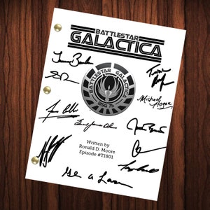 Battlestar Galactica Signed Autographed Reprint Script Full Screenplay Pilot Episode Full Cast Autograph