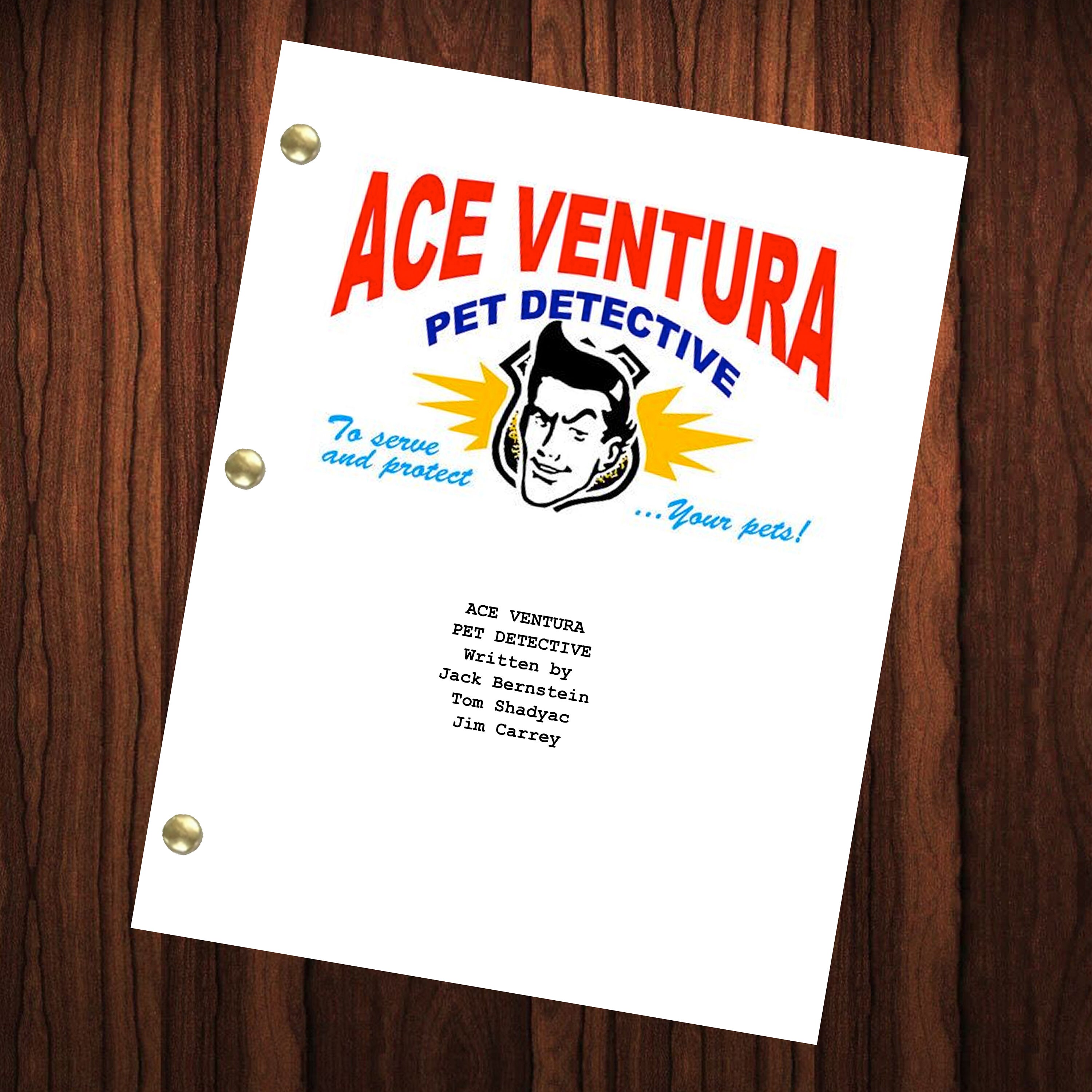 Ace Ventura Pet Detective Movie Script Reprint Full Screenplay Full ...