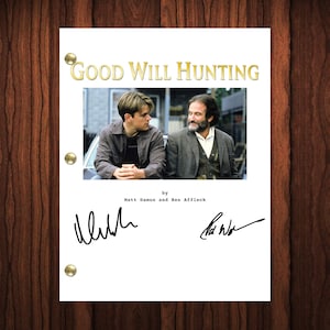 Good Will Hunting Autographed Signed Movie Script Reprint Matt Robin Williams