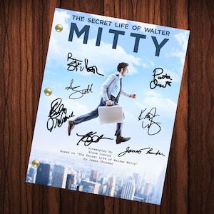 The Secret Life Of Walter Mitty Movie Script Autographed Signed Script Reprint Ben Stiller Kristen Wiig