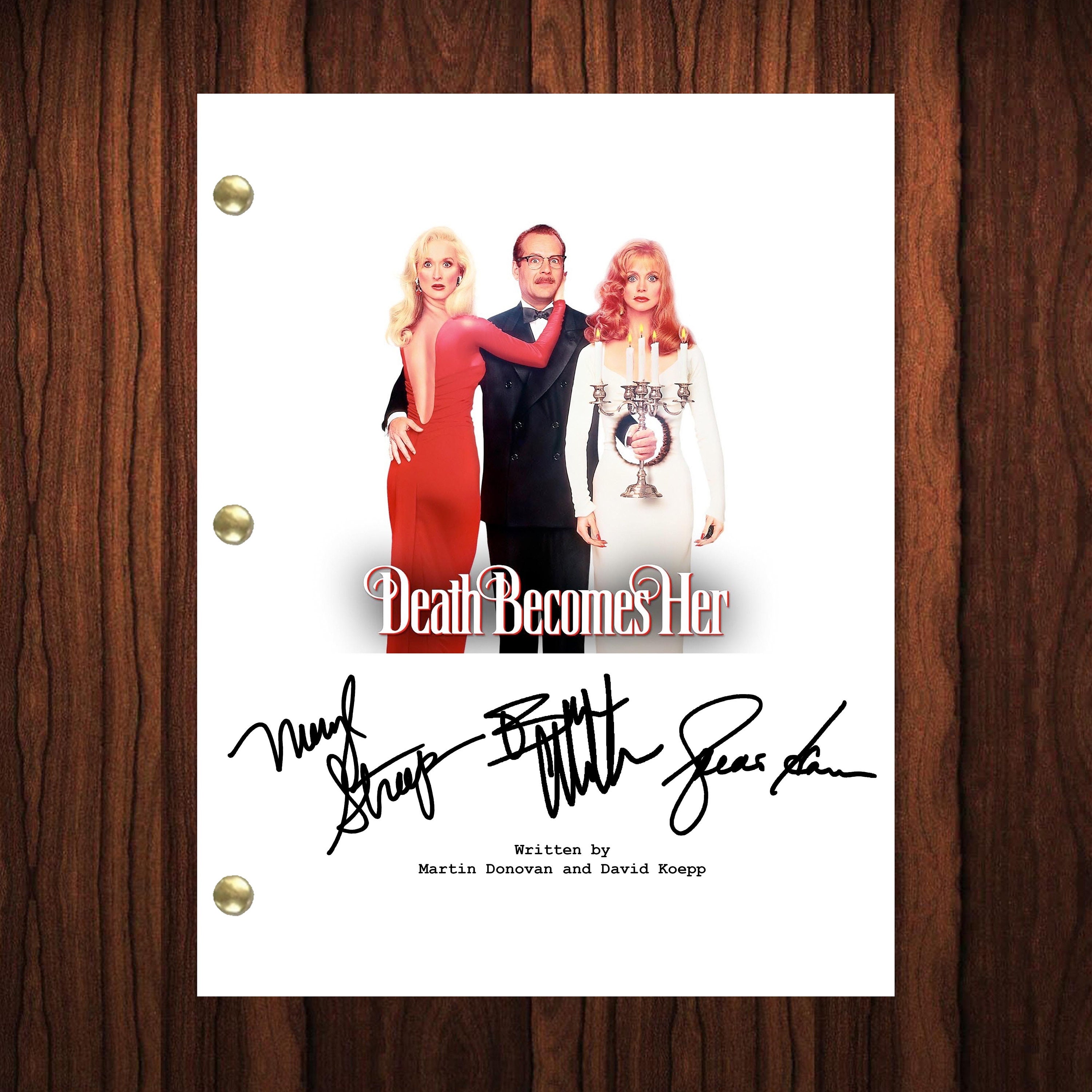 Death Her Movie Script Autographed Signed Script Reprint Meryl