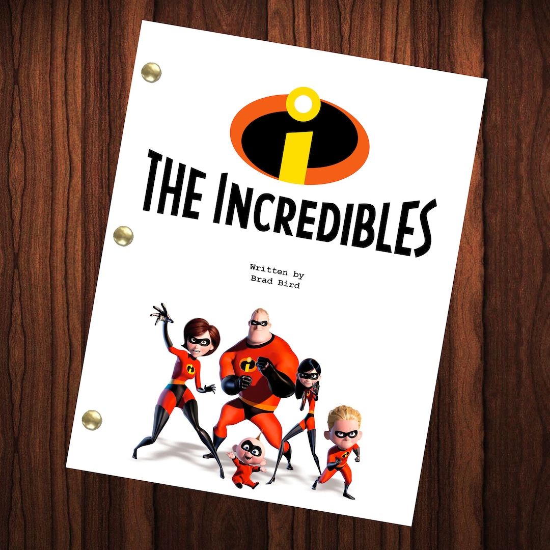 The Incredibles Movie Script Reprint Full Screenplay Full Script Etsy
