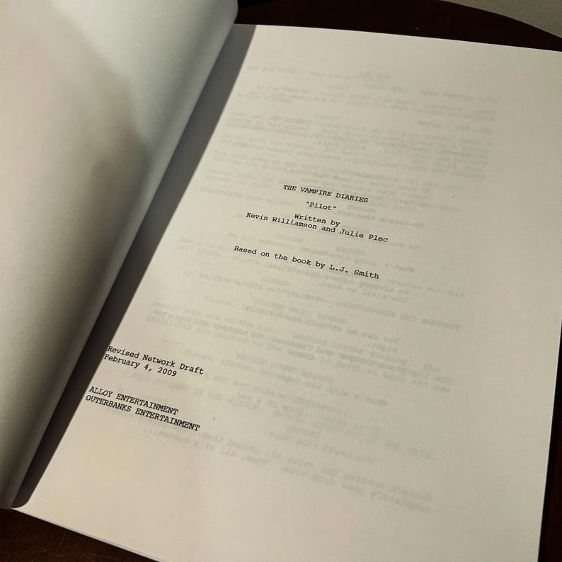 The Vampire Diaries Signed Autographed Script Full Screenplay Pilot ...