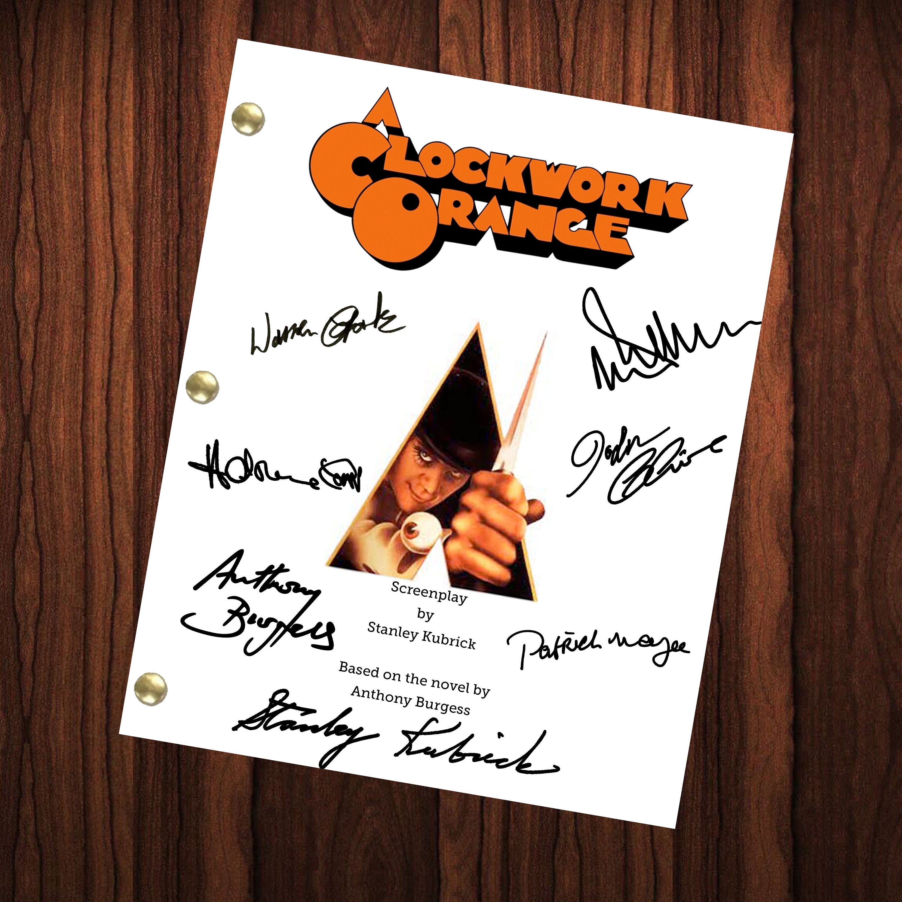 Kubrick Script A Clockwork Orange Signed Autographed Script Full Screenplay Full ...