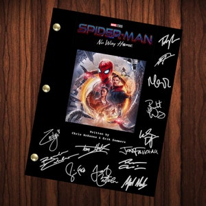 No Way Home Signed Autographed Script Full Screenplay Full Script Reprint Spiderman