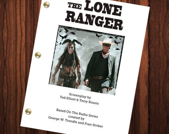 El llanero solitario Guión de la película Guión Guión completo Reimpresión Johnny Depp Tonto Película occidental