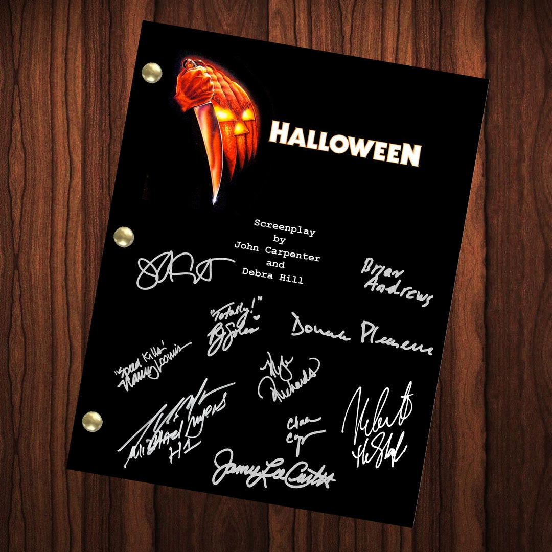 Halloween Autographed Signed Script Reprint Michael Myers Cast Etsy