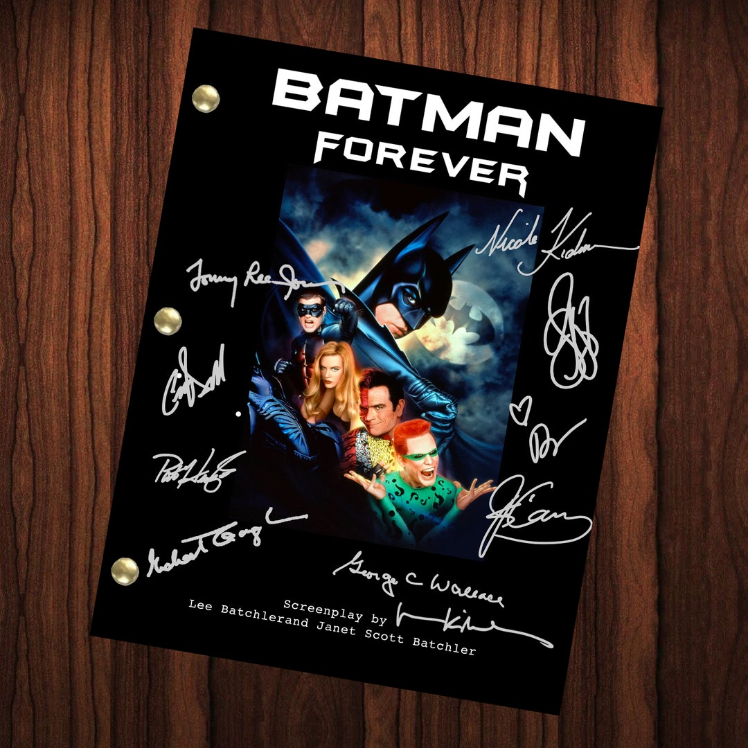 Batman Forever Autographed Signed Script Reprint Bruce Wayne Cast ...